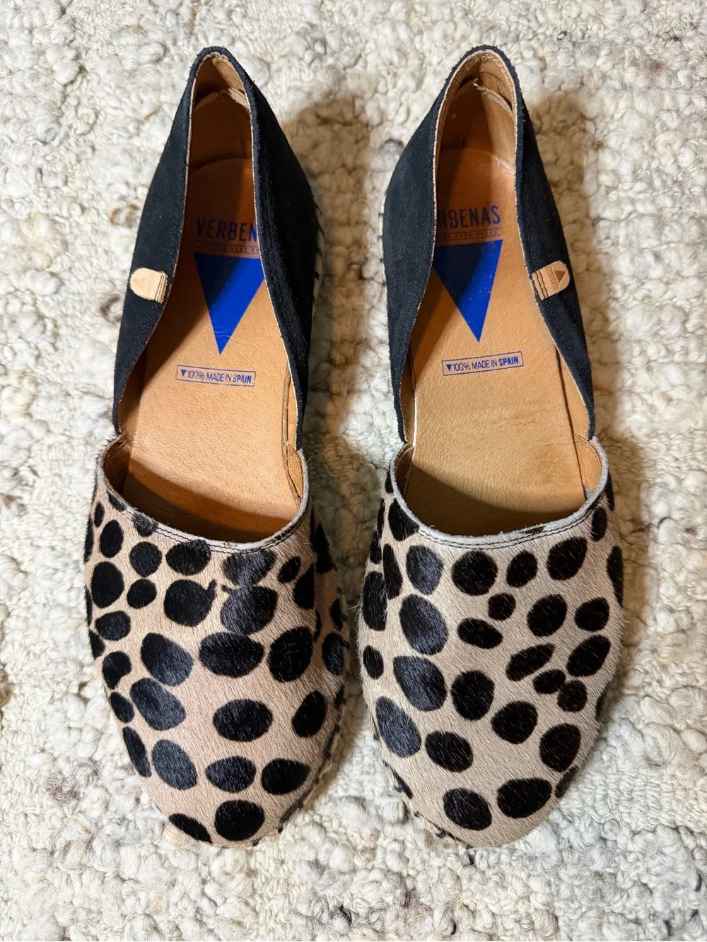 Verbenas Espadrille Flats - Black & Tan